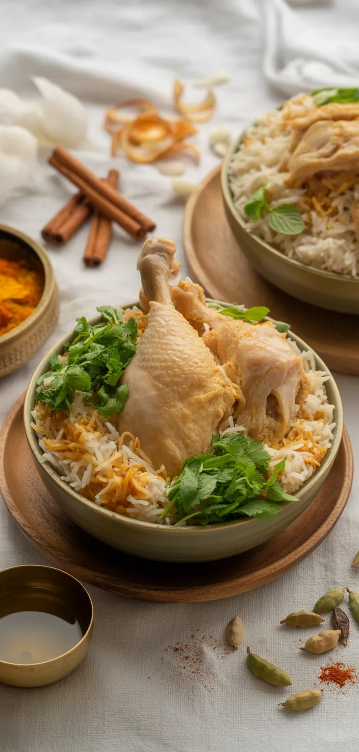Ingredients photo for Tender Chicken Biryani Recipe