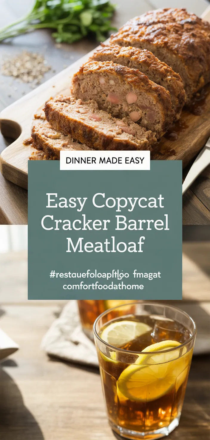 A photo of Easy Copycat Cracker Barrel Meatloaf Recipe