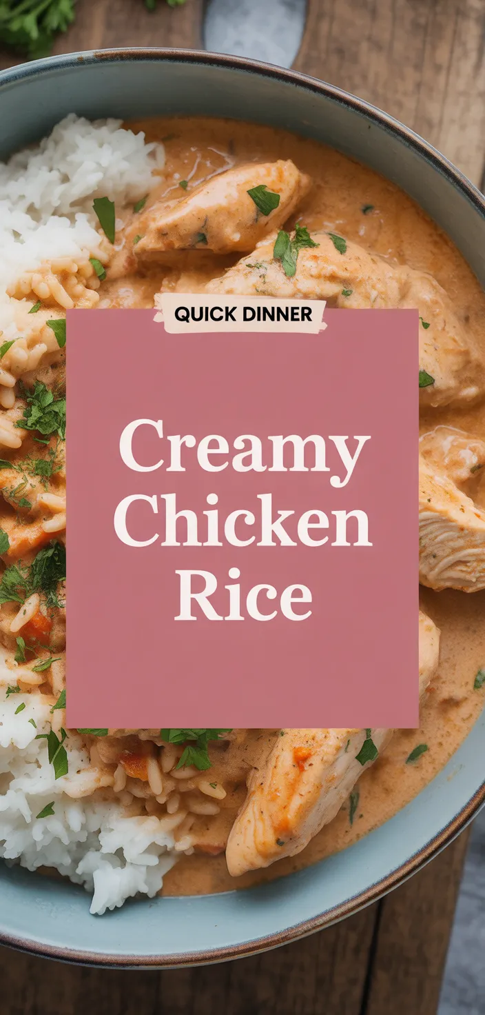 A photo of Quick And Easy Creamy Smothered Chicken And Rice For Busy Weeknights Recipe