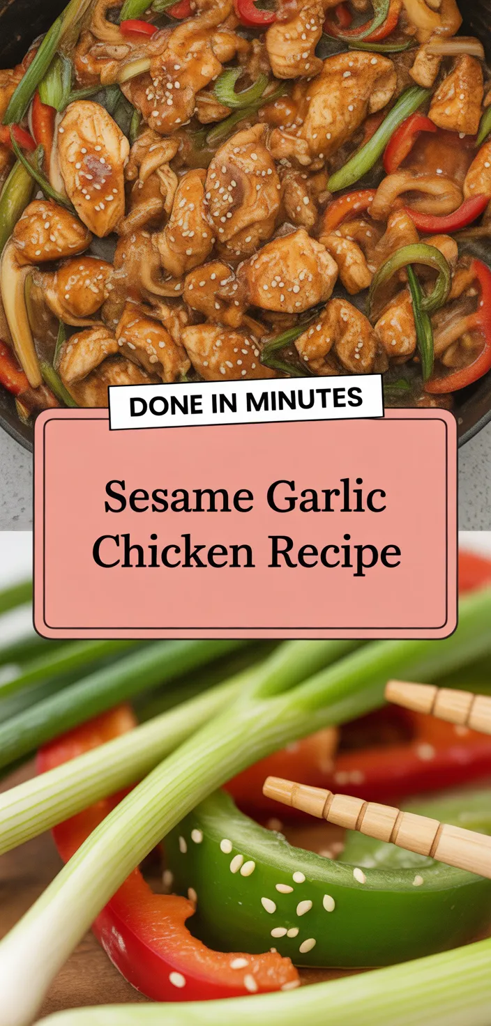 A photo of Sesame Garlic Chicken Recipe