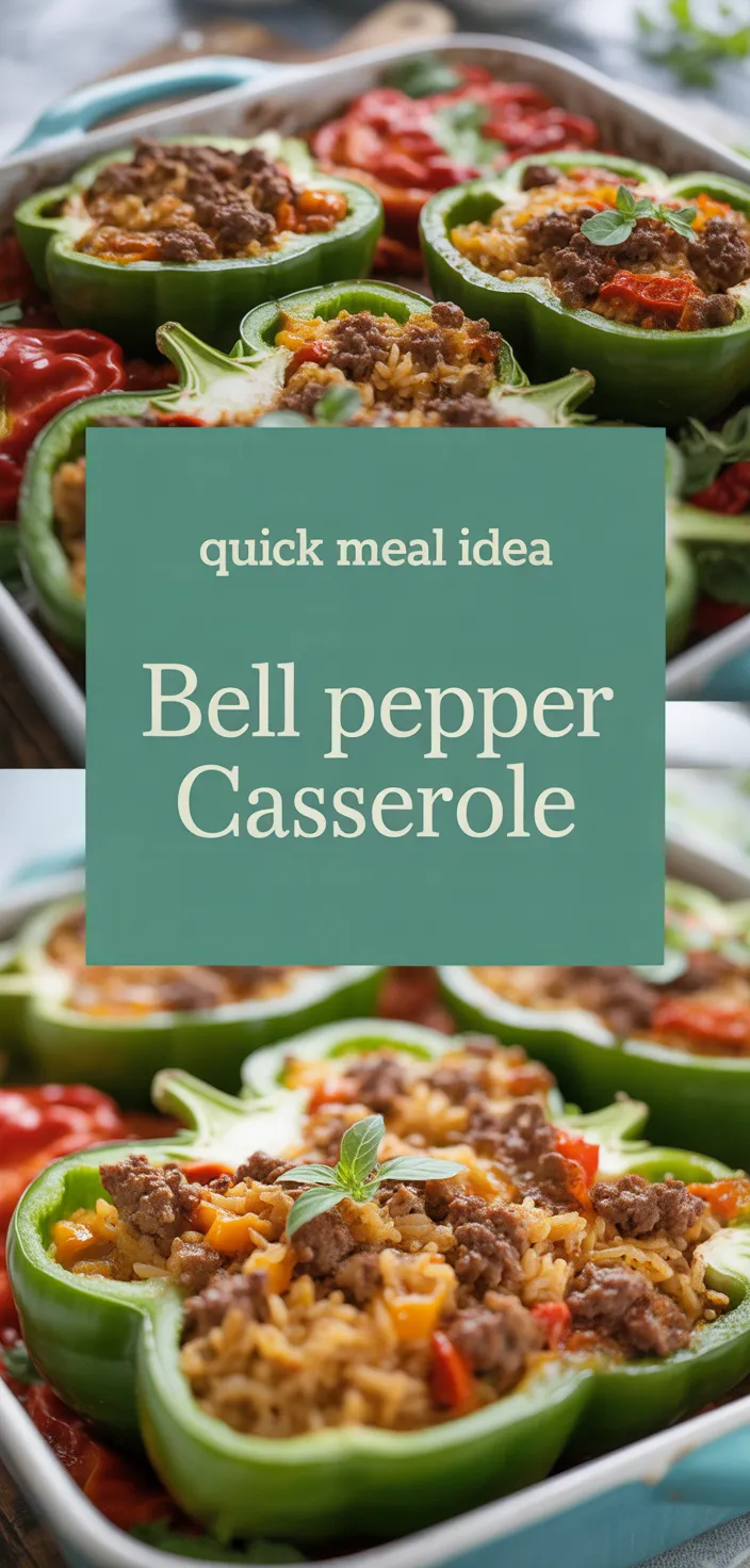A photo of Unstuffed Bell Pepper Casserole With Ground Beef Recipe