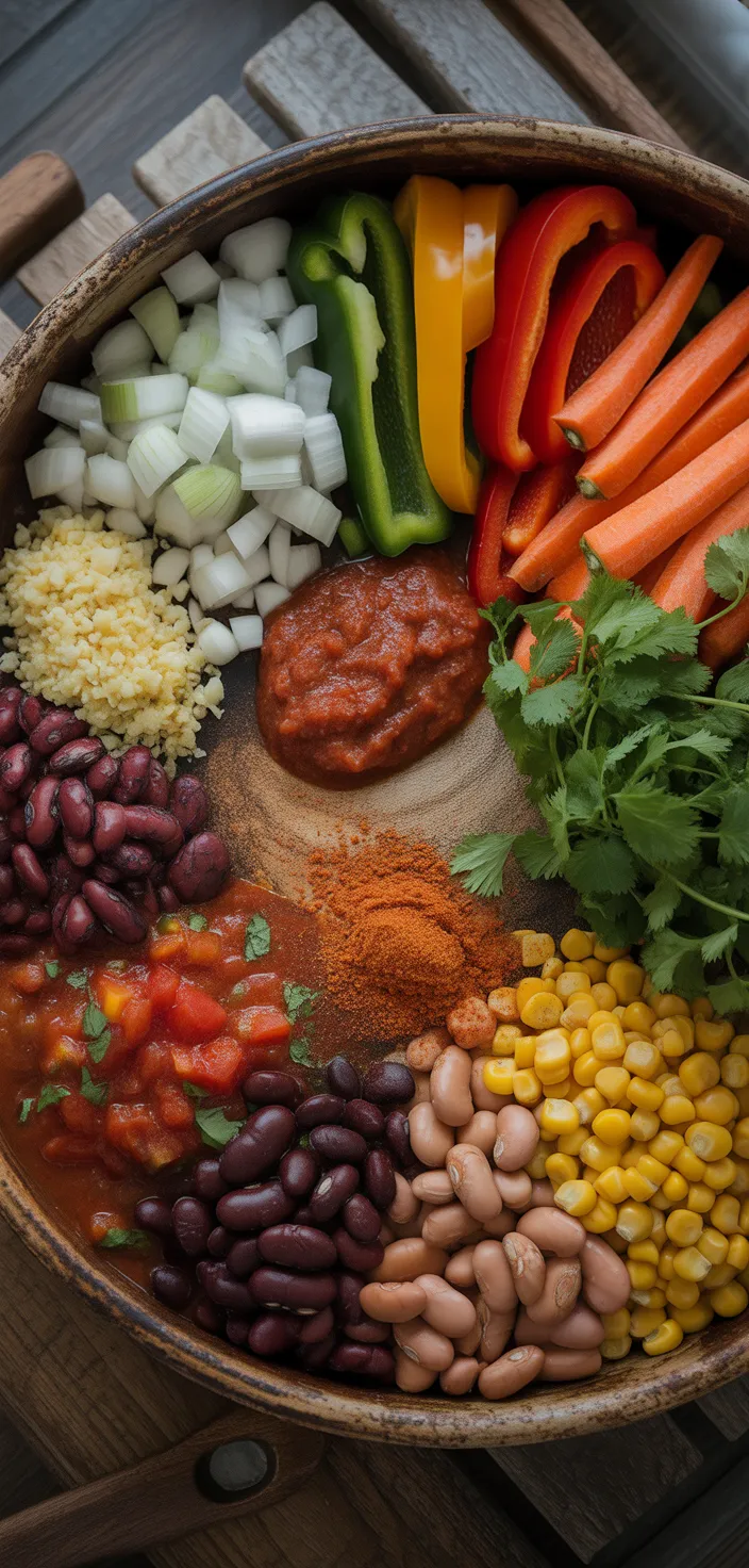 Ingredients photo for Easy Vegan Chili Recipe