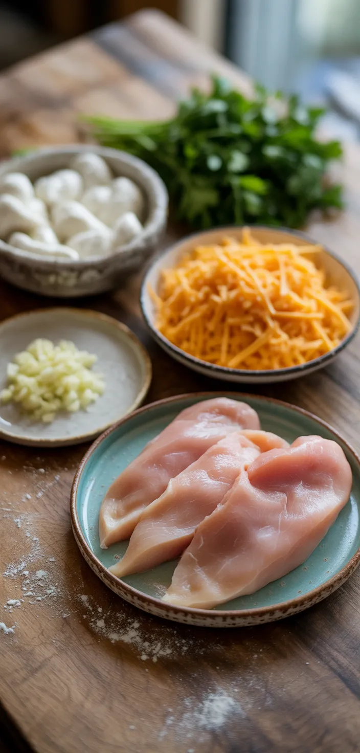 Ingredients photo for Keto Cheesy Garlic Chicken Wraps Recipe