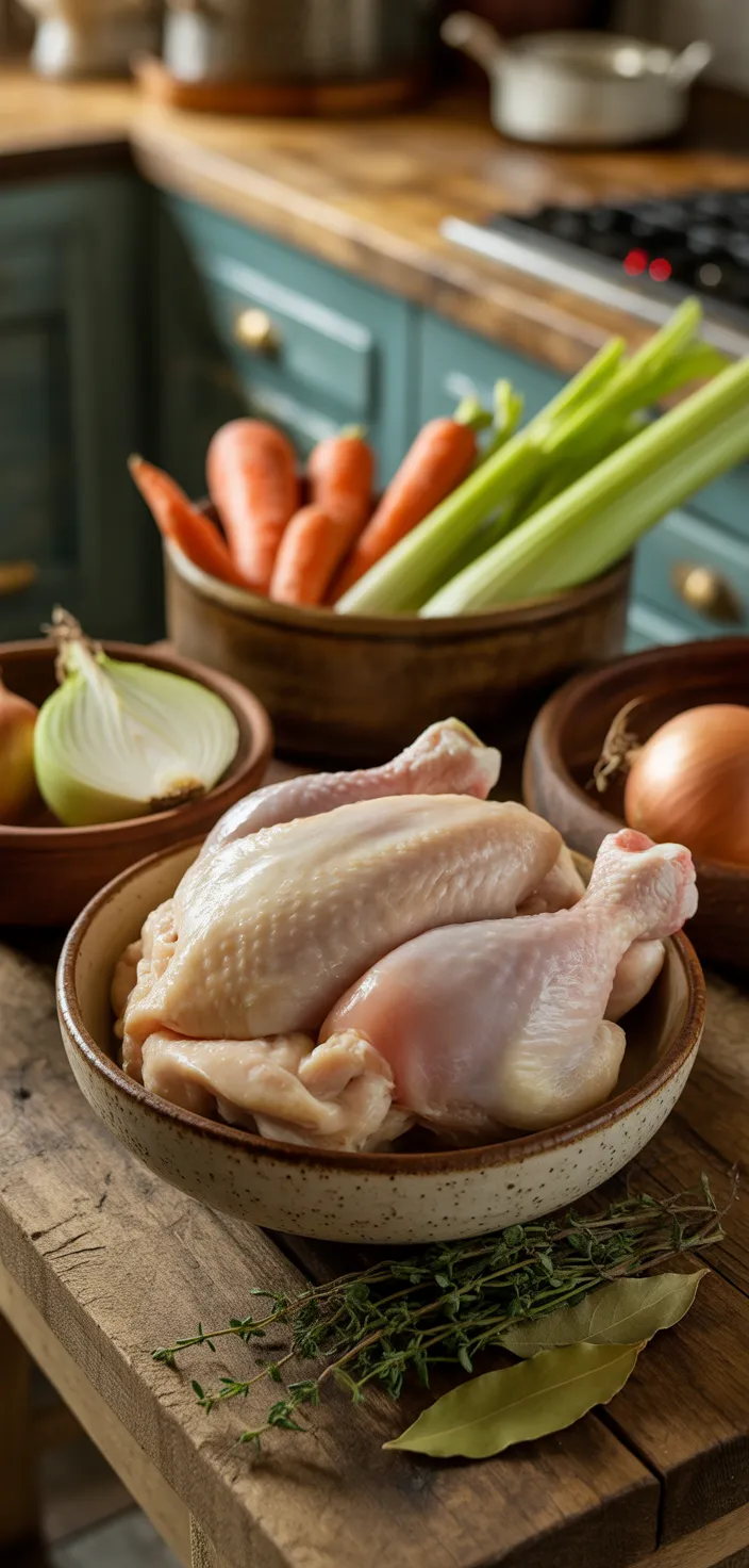 Ingredients photo for Old Fashioned Homemade  Chicken And Dumplings Recipe