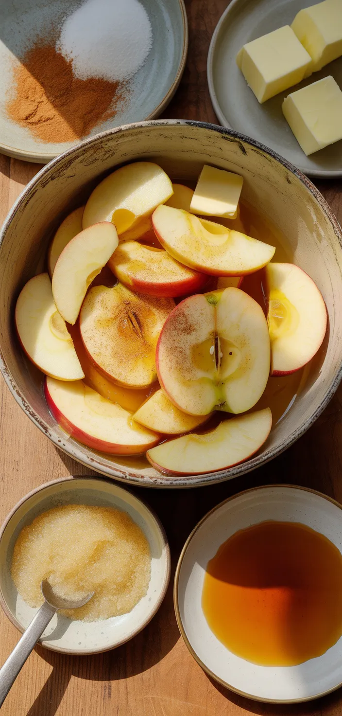 Ingredients photo for Simple And Easy Cracker Barrel Copycat Pan Fried Apples Recipe