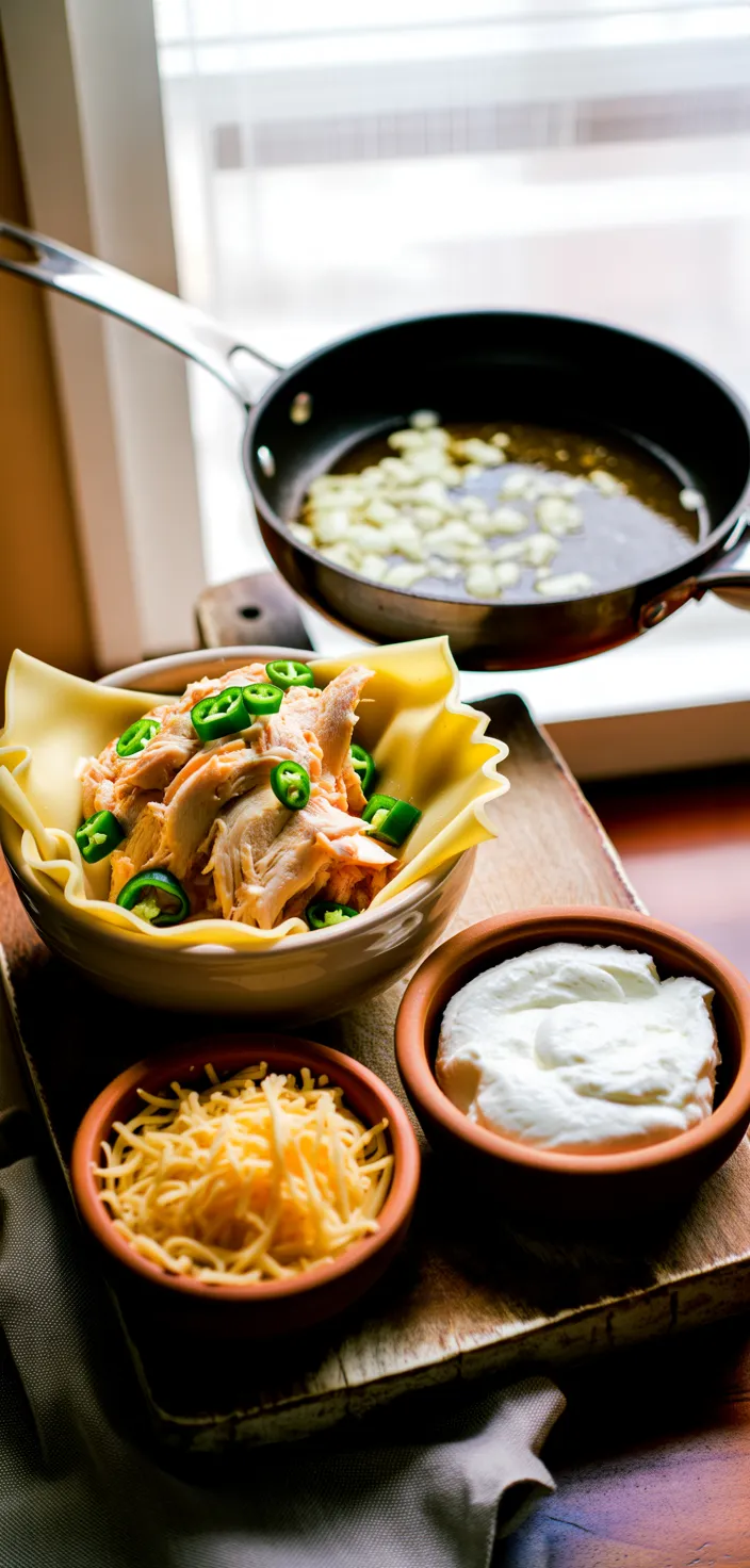 Ingredients photo for Chicken Lasagna With Green Chile And Cheese Recipe