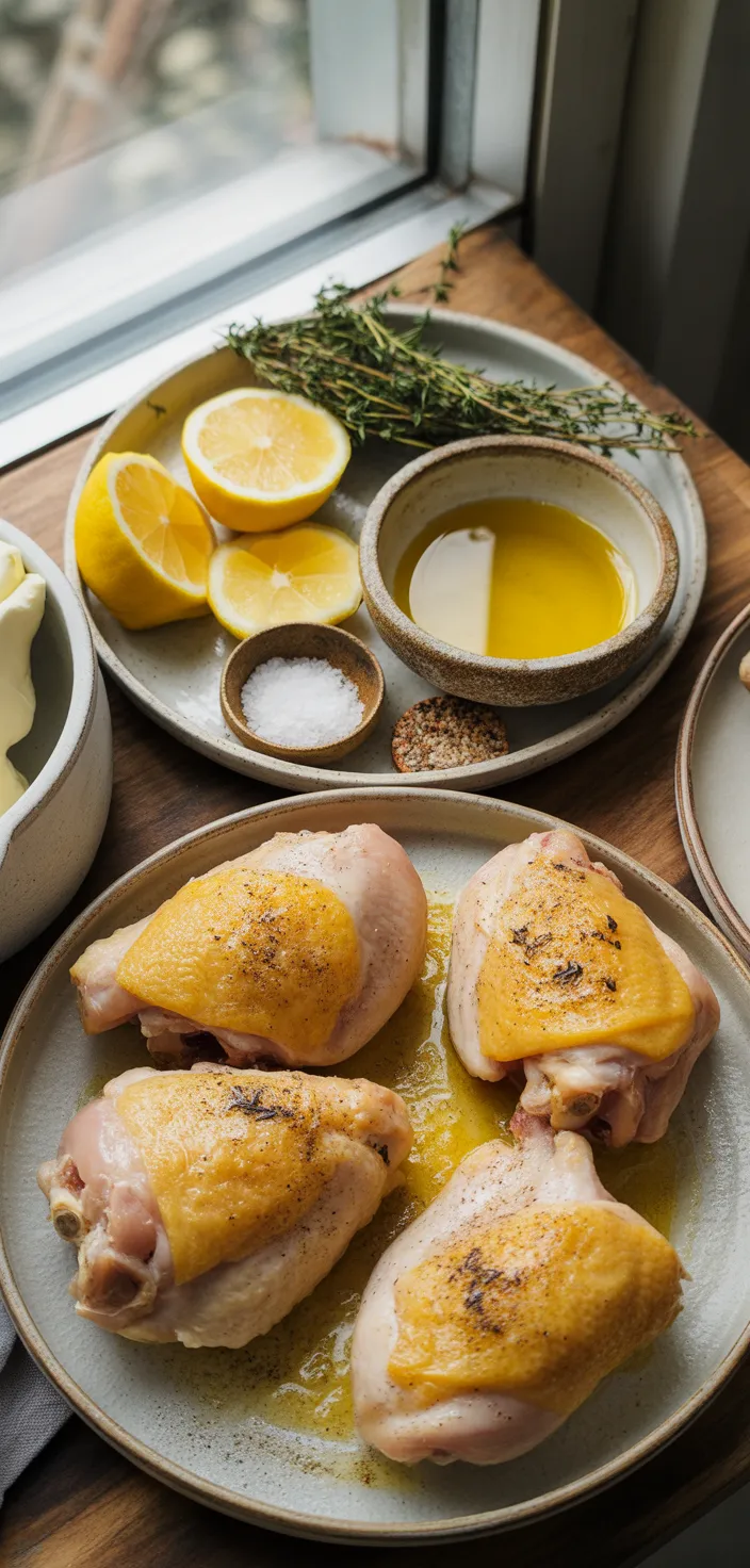 Ingredients photo for Baked Lemon Butter Chicken Recipe