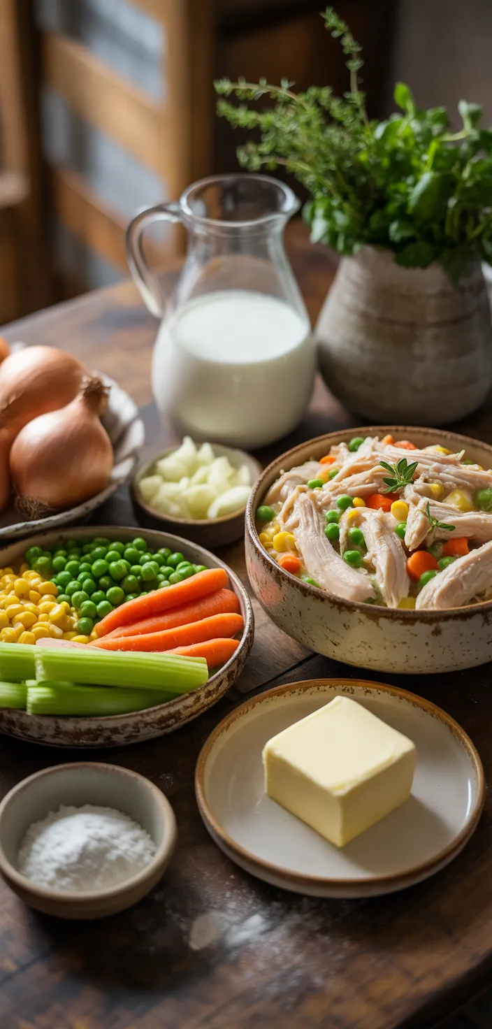 Ingredients photo for Chicken Pot Pie Casserole (Easy Family Dinner Recipe)