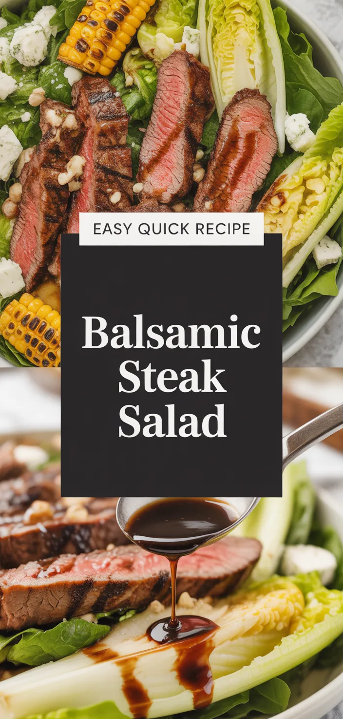 A photo of Balsamic Steak Gorgonzola Salad With Grilled Corn Recipe