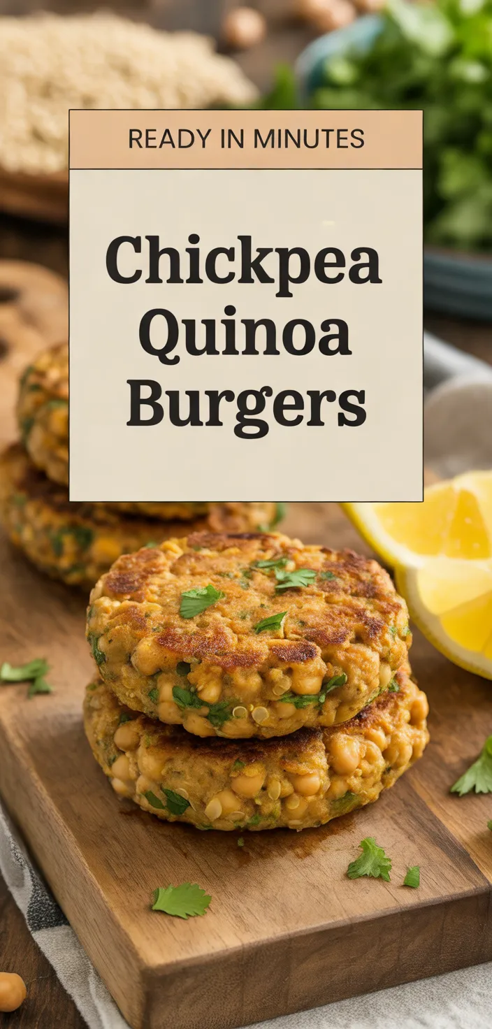 A photo of Chickpea Quinoa Burgers
Recipe