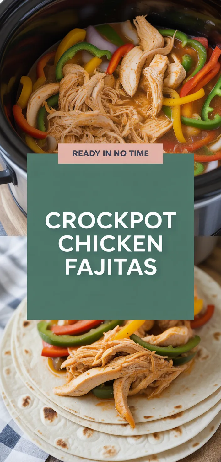 A photo of Crockpot Chicken Fajitas Recipe