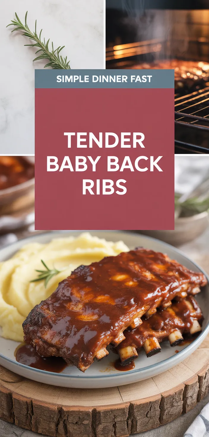 A photo of Fall Off The Bone Baby Back Ribs In The Oven Recipe