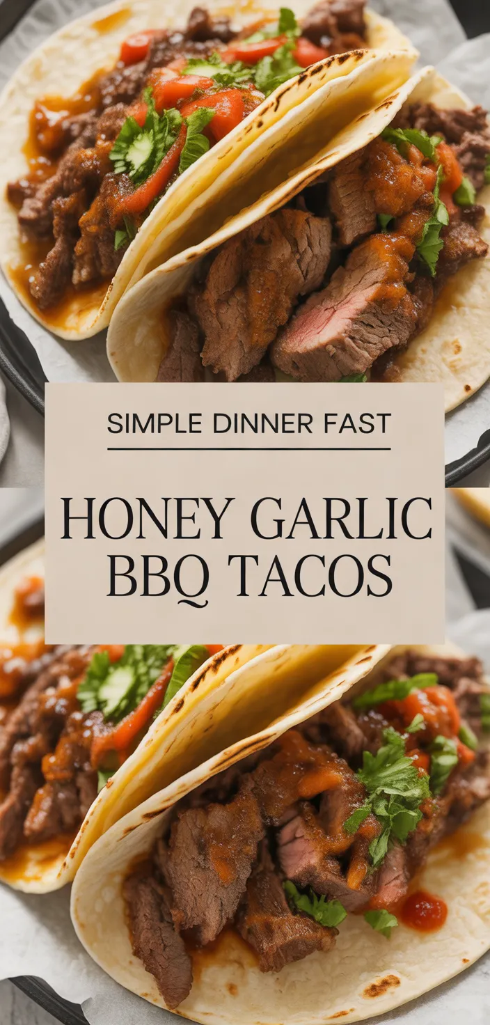 A photo of Garlic Butter Honey BBQ Beef Tacos Recipe