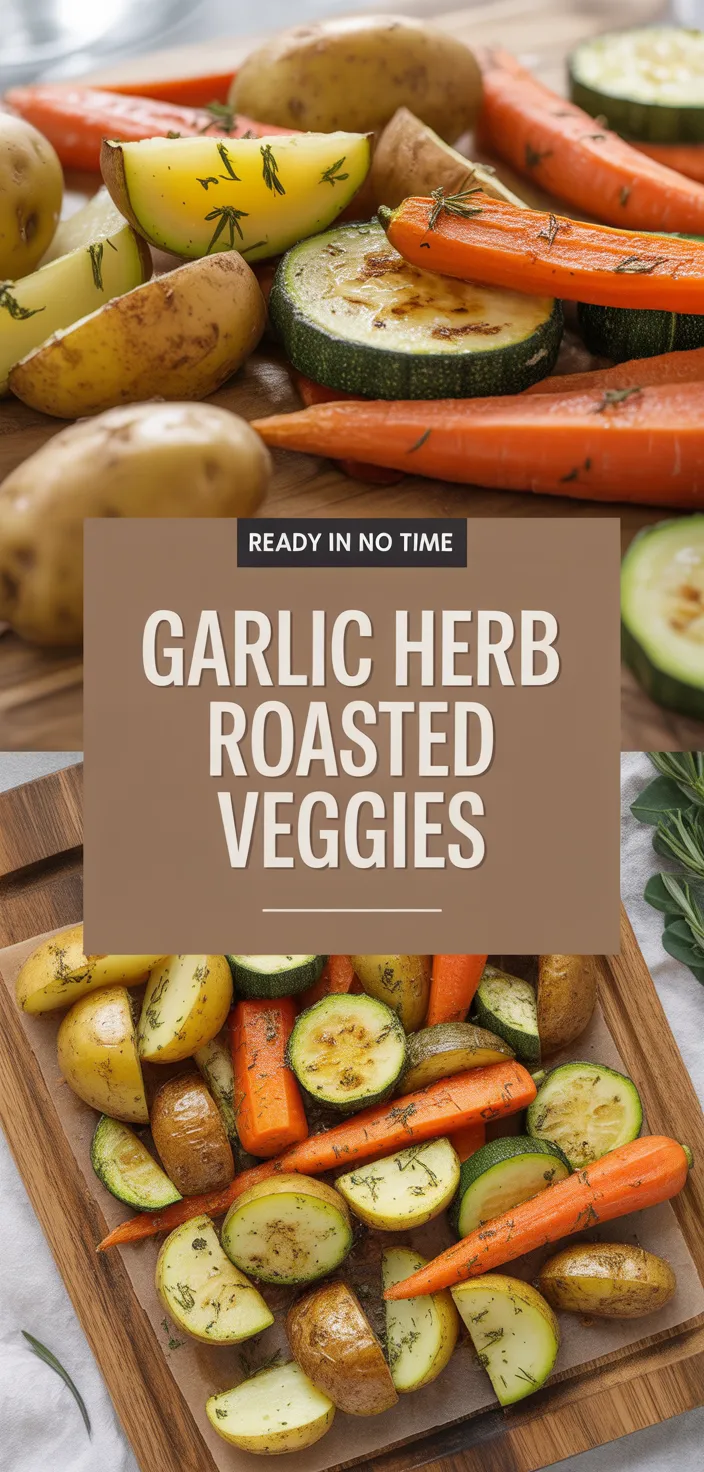 A photo of Garlic Herb Roasted Potatoes Carrots And Zucchini Recipe