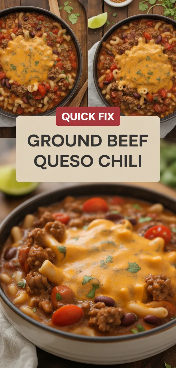 A photo of Ground Beef Queso Chili Recipe