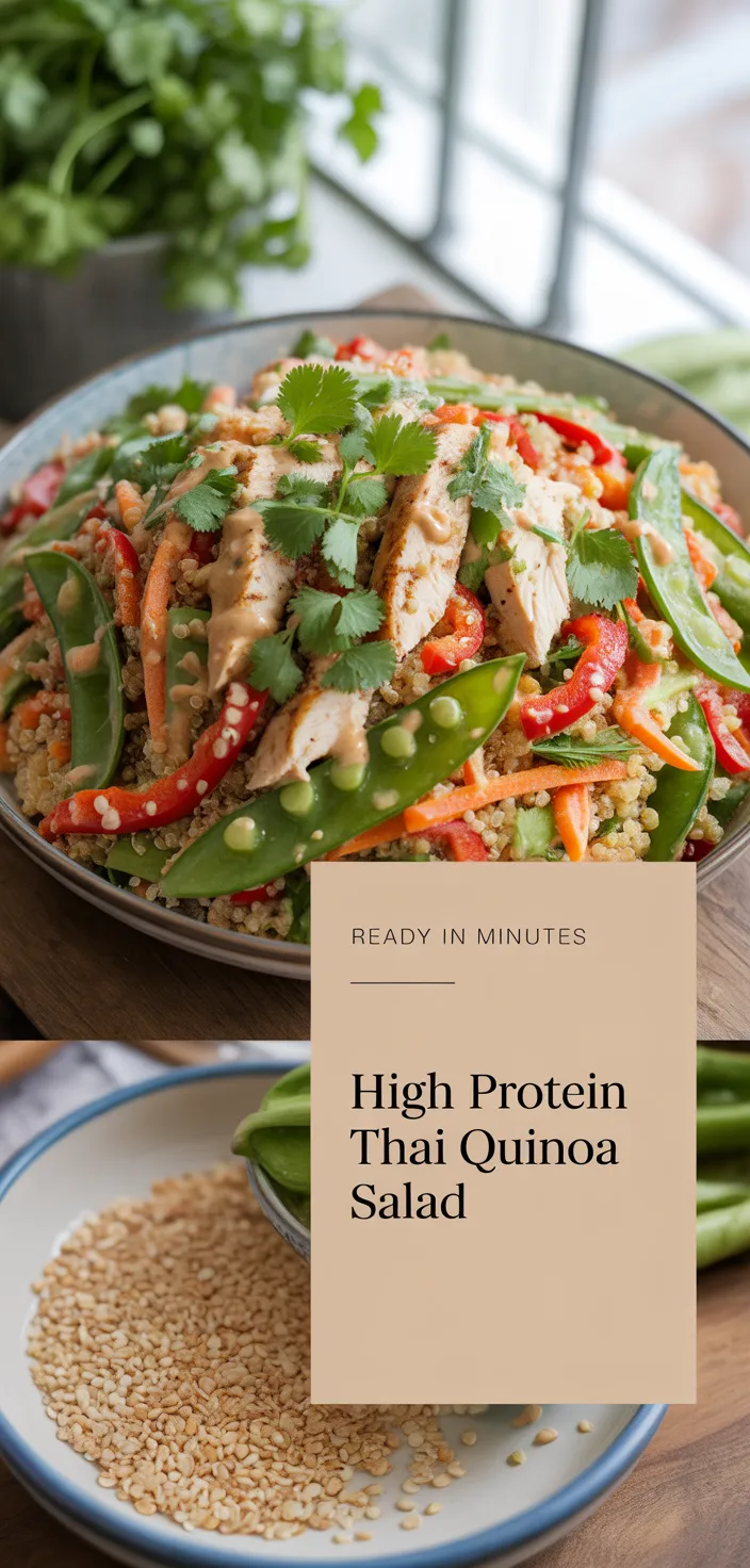 A photo of High Protein Thai Quinoa Salad Recipe