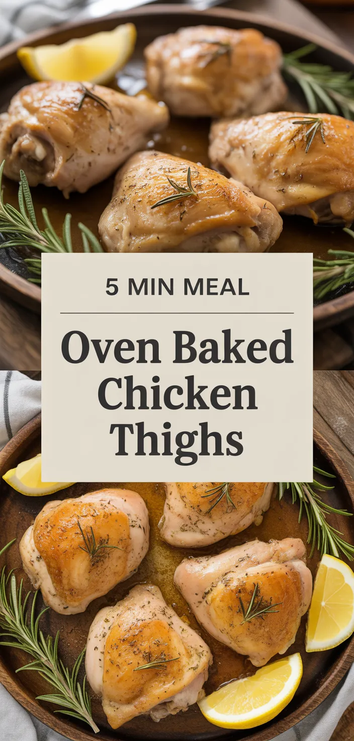 A photo of Oven Baked Chicken Thighs Recipe