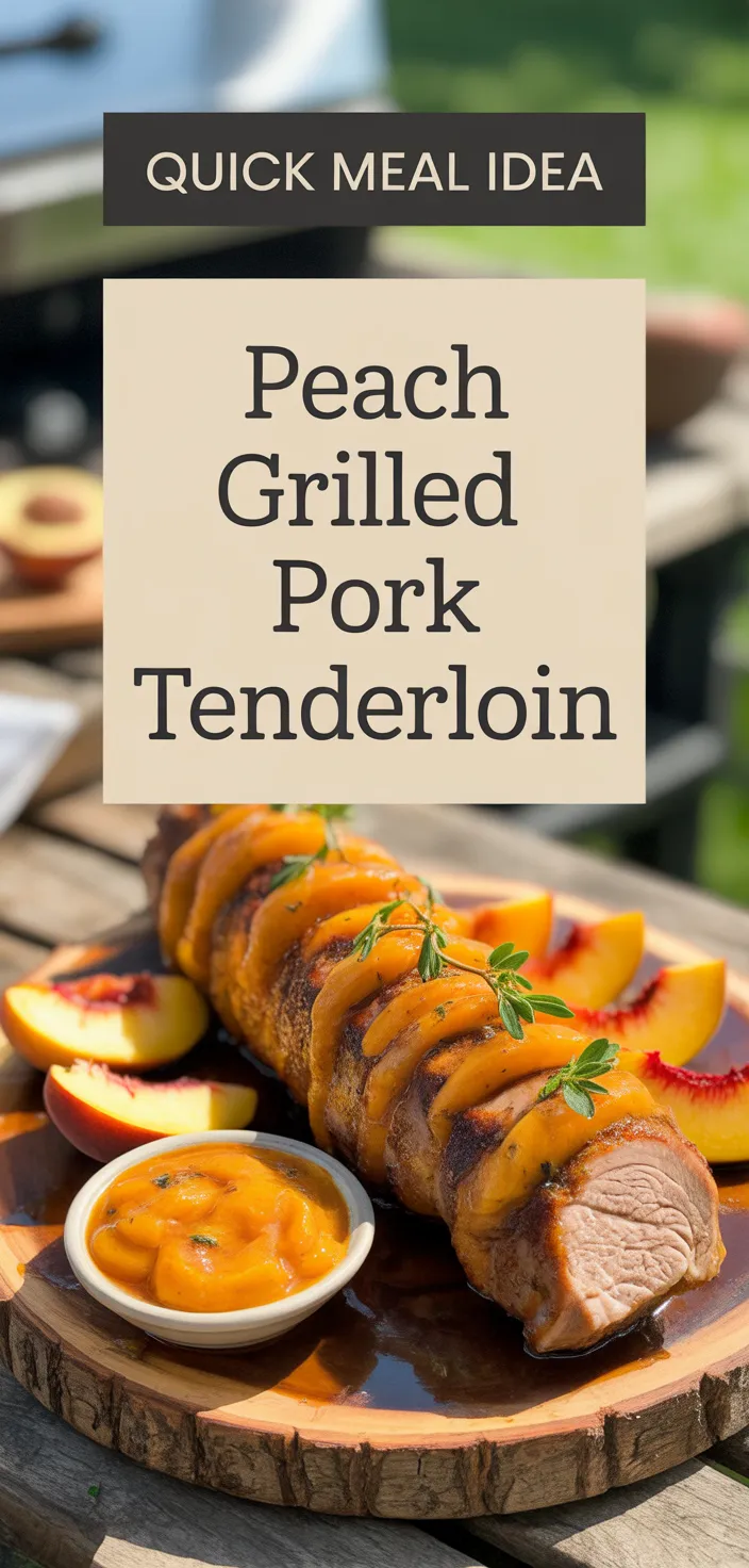 A photo of Peach Grilled Pork Tenderloin Recipe