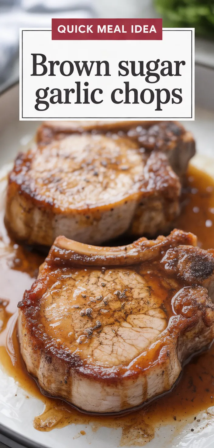 A photo of Slow Cooker Brown Sugar Garlic Pork Chops Recipe