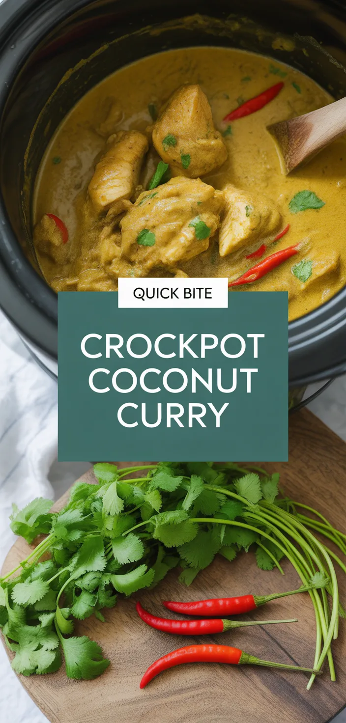 A photo of The ONLY Crockpot Coconut Curry Chicken YOU NEED Recipe