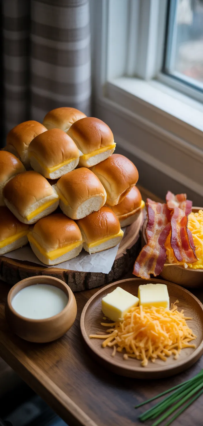 Ingredients photo for Crack Breakfast Sliders (Bacon Egg & Cheese) Recipe