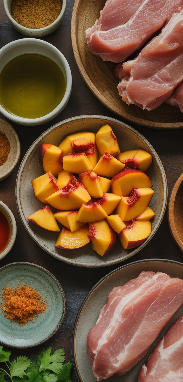 Ingredients photo for Peach Grilled Pork Tenderloin Recipe
