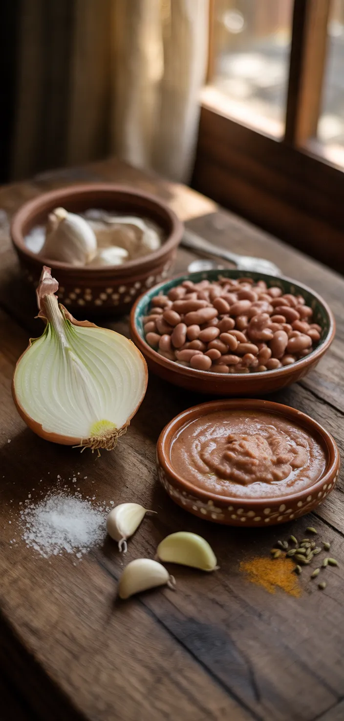 Ingredients photo for Best Authentic Mexican Refried Beans Recipe