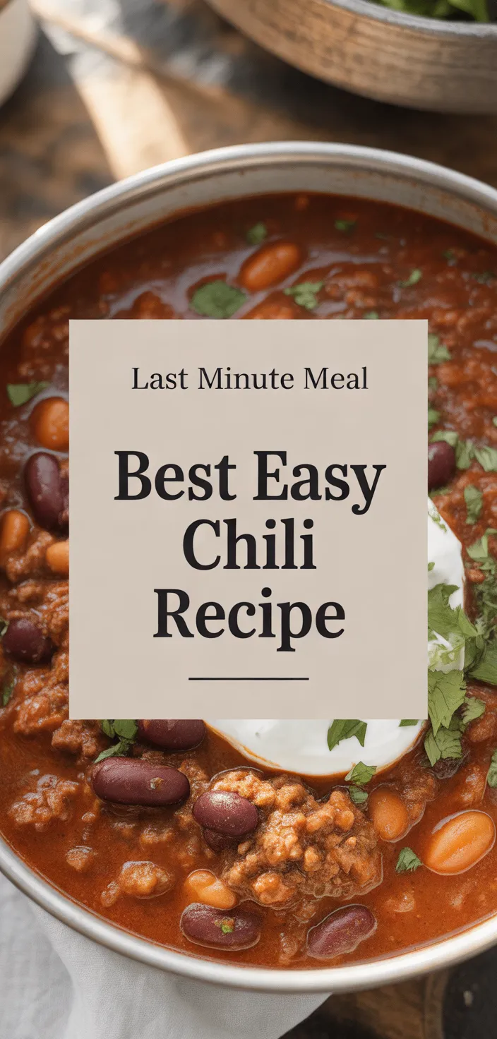 A photo of Best Easy Chili Recipe