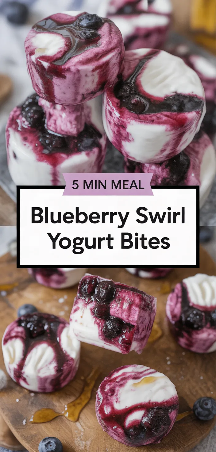 A photo of Blueberry Swirl Yogurt Bites Recipe