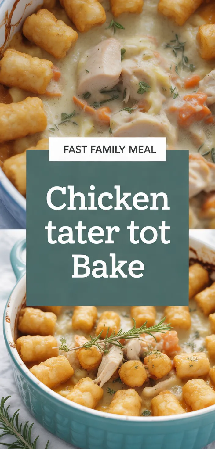 A photo of Chicken Pot Pie Tater Tot Casserole Recipe