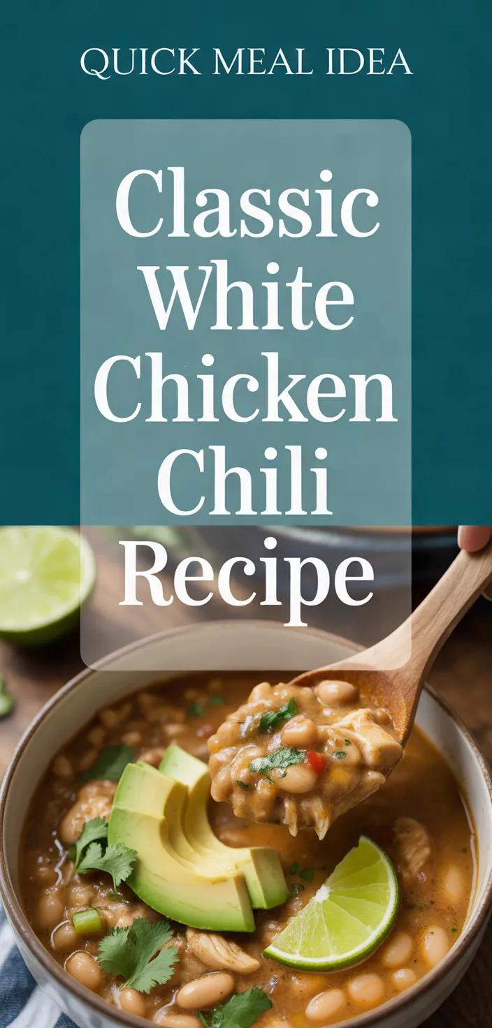 A photo of Classic White Chicken Chili Recipe