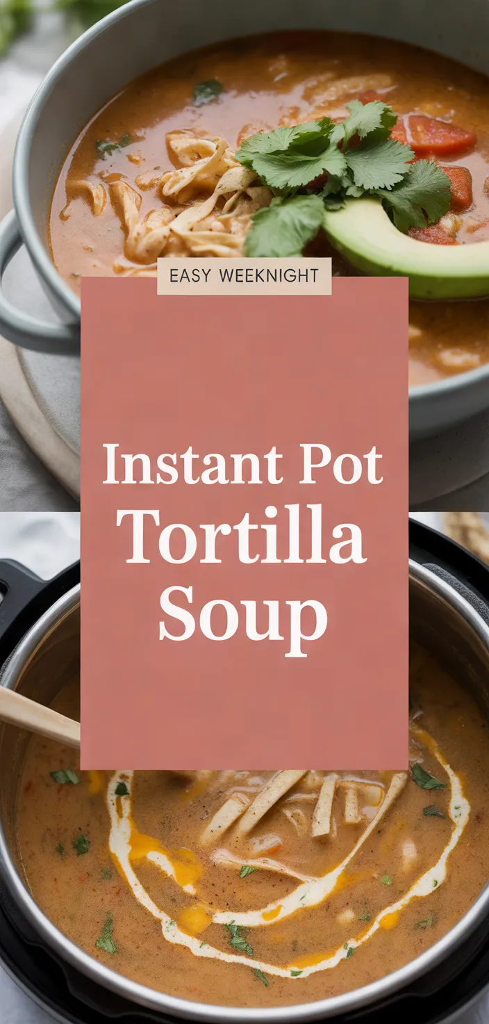 A photo of Creamy Chicken Tortilla Soup (Instant Pot Recipe)
