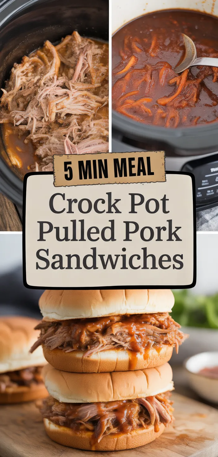 A photo of Crock Pot Pulled Pork Sandwiches Recipe