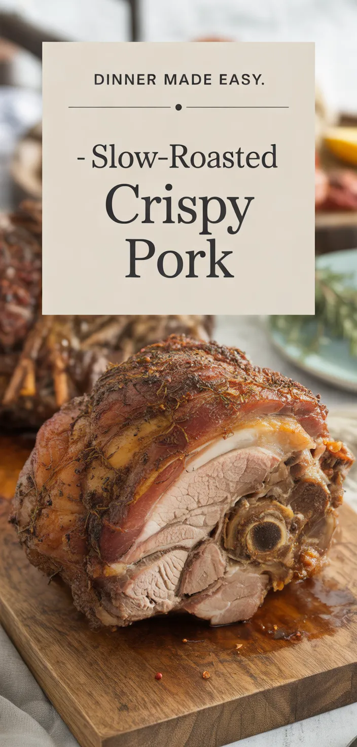 A photo of Pork Shoulder Picnic Roast Recipe [Crispy Skin & Slow Roasted]