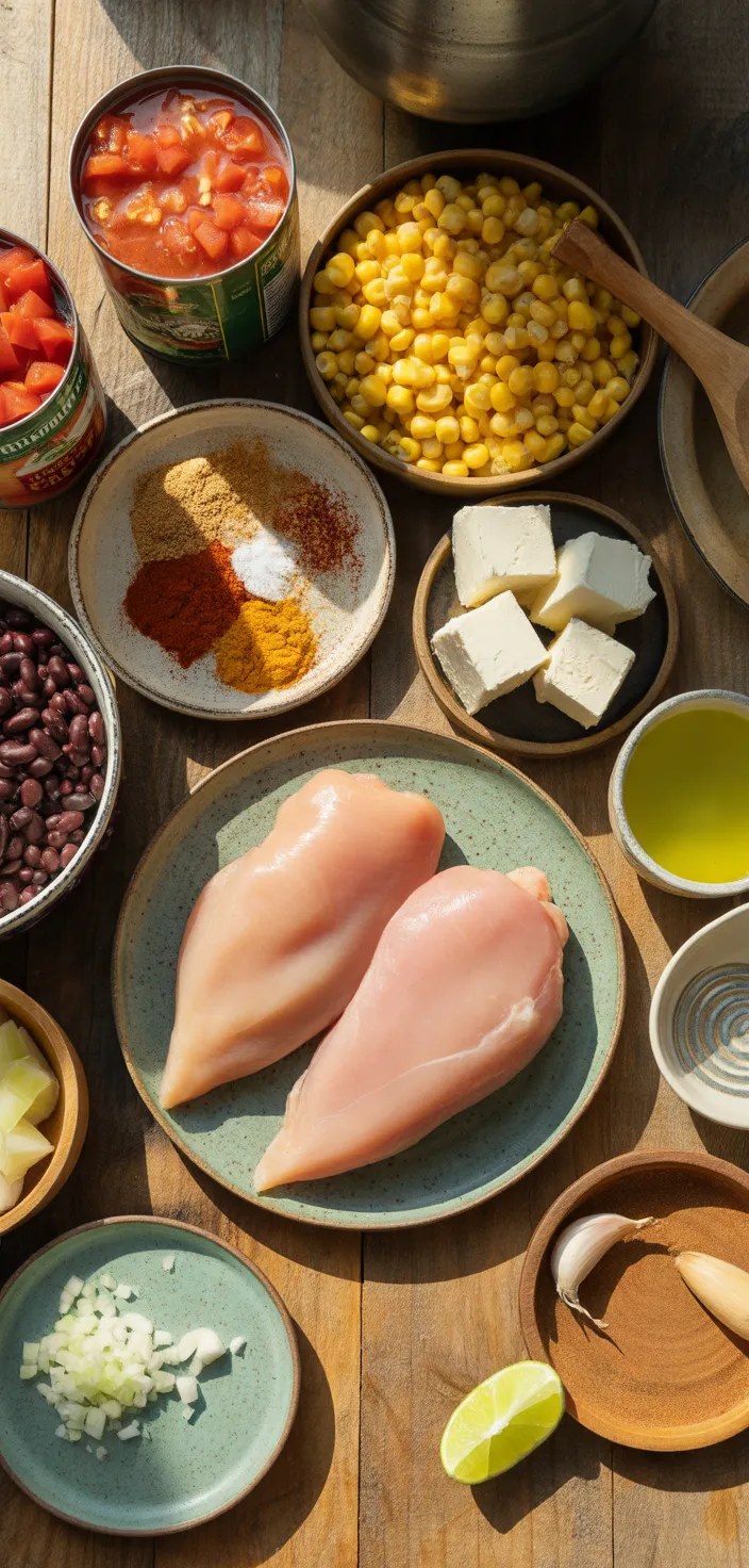 Ingredients photo for Creamy Chicken Tortilla Soup (Instant Pot Recipe)