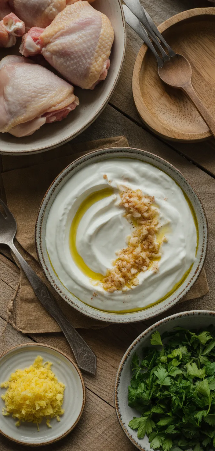 Ingredients photo for Greek Yogurt Marinated Chicken Recipe
